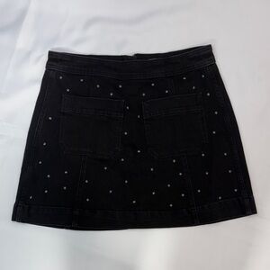 MADEWELL BLACK MINI SKIRT WITH SILVER STARS STURS!